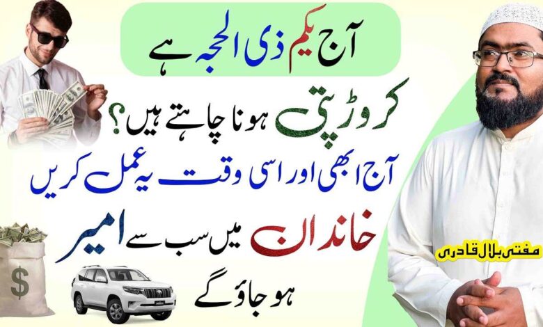 1st zilhaj ma ameer ho jaen-mufti bilal qadri