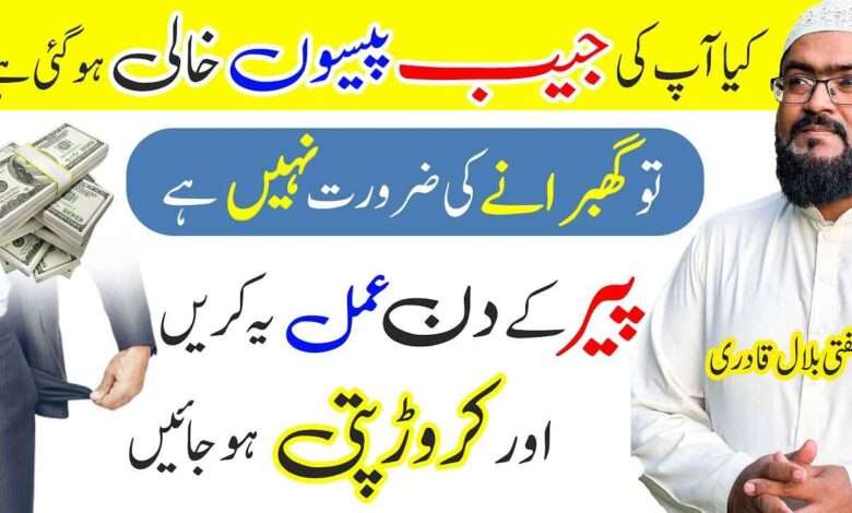 monday wazifa for money-mufti bilal qadri