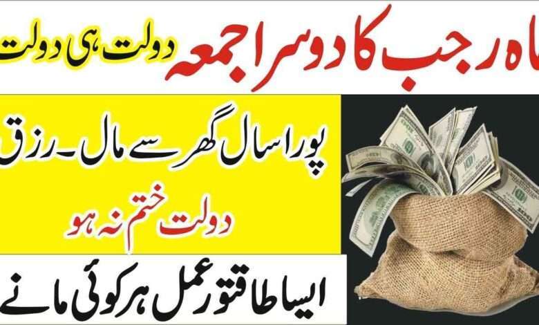 Rajab Ke dusry Jumme Ka Wazifa