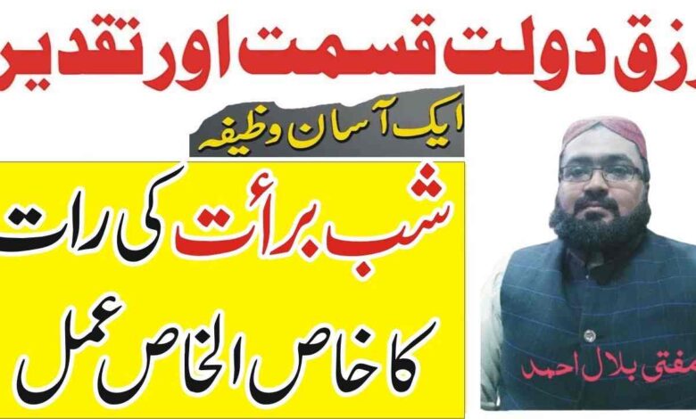 Shab e Barat Wazifa For Money Rizq dolat