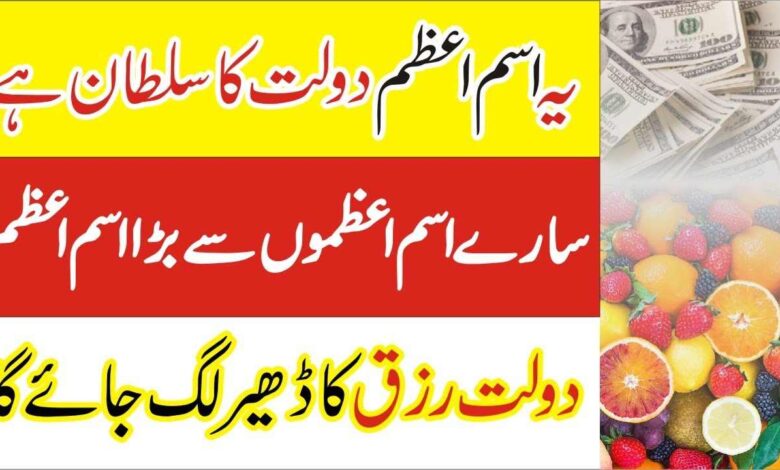 Ism e Azam ka Powerful Wazifa For Money