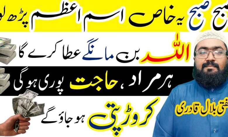 Isme Azam ka Wazifa for Rizq Dolat and Success