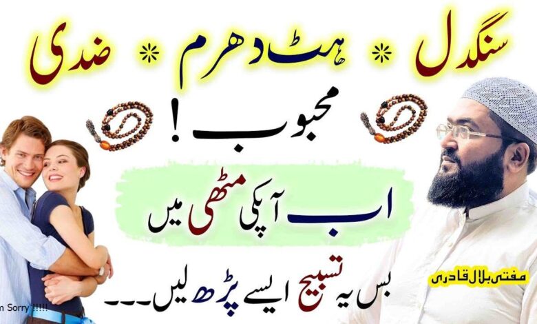 Yae Tasbih parh lein mehboob apki mutthi mein