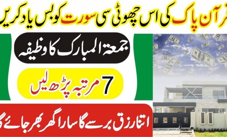 Juma K Din Surah Muzammil Parhne Ka wazifa