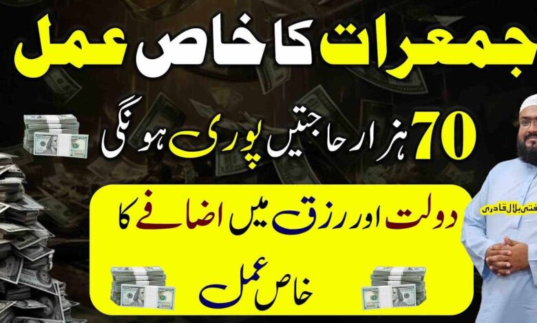 Jumerat ky din hajat dolat aur rizq ka amal