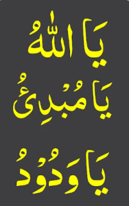 یااللہ یامبدئ یاودود