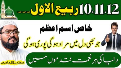 10 say 12Rabi-Ul-Awal wazifa for every hajat