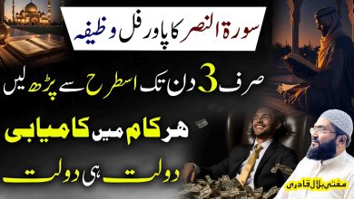 Surah Al-Nasr wazifa for money
