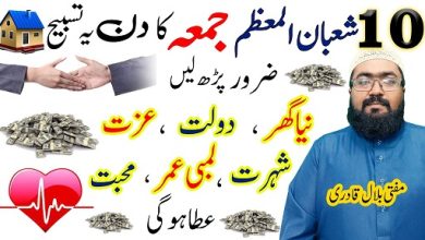 10th Shaban jumma wazifa for dolat & rizq