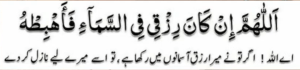 اللھم ان کان رزقی فی السماء فاھبطہ
